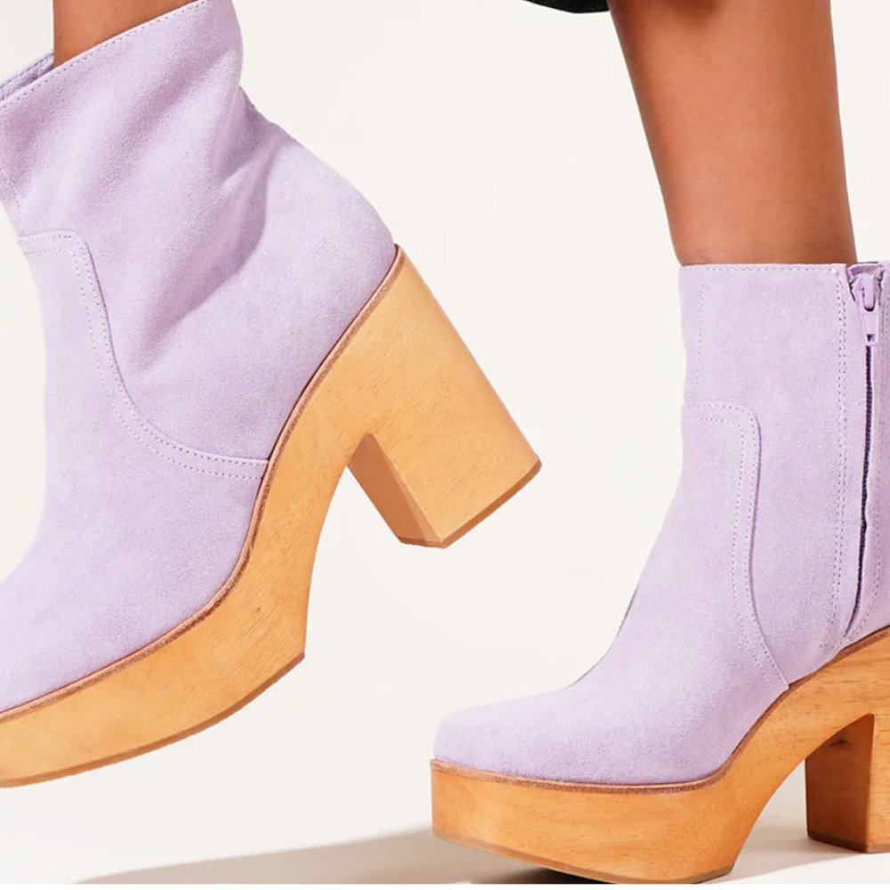 Charlotte Stone Paz boots in Lilac